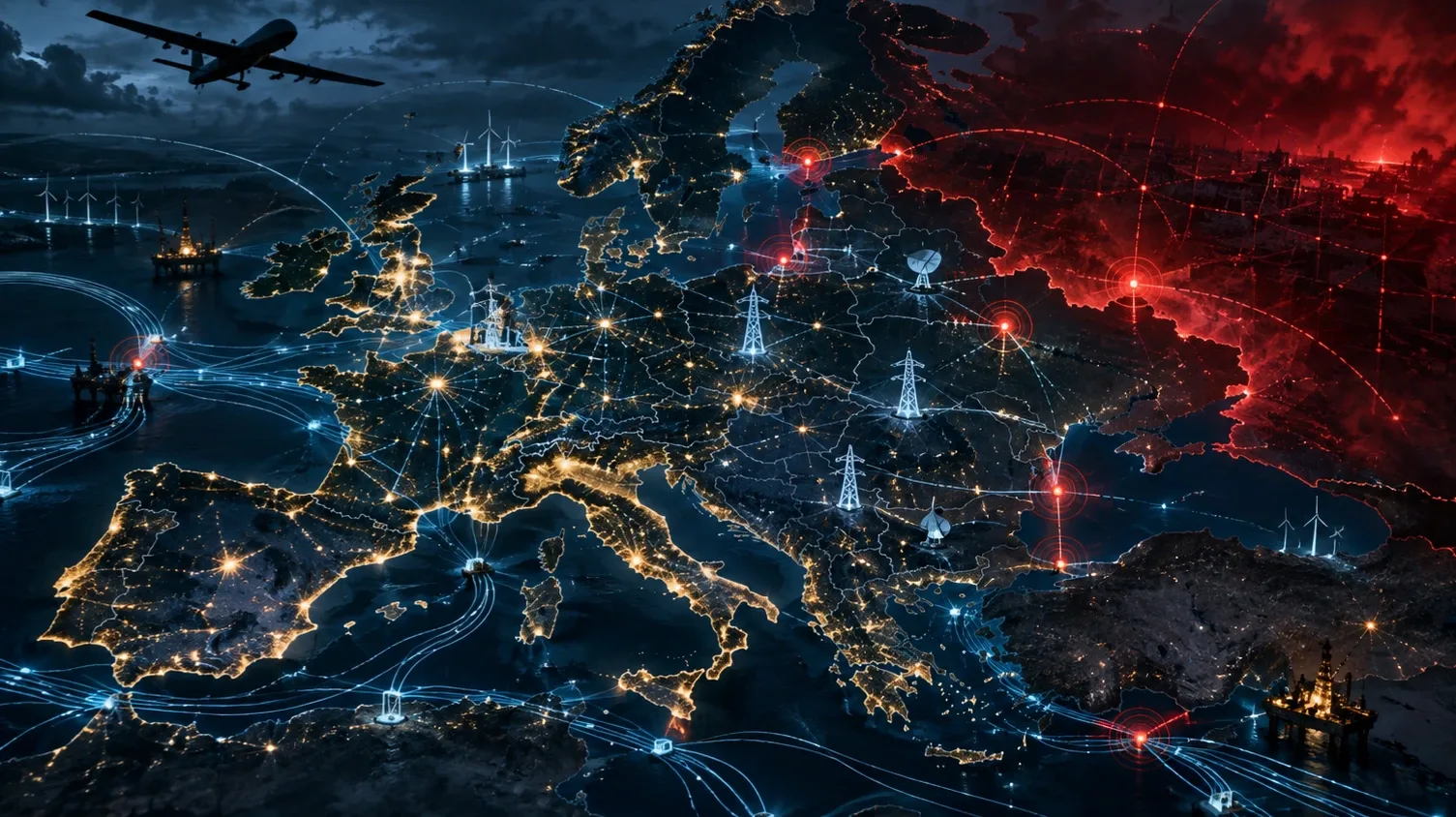 Orosz hibrid fenyegetés Európában – drónok, kibertámadások és kritikus infrastruktúrák