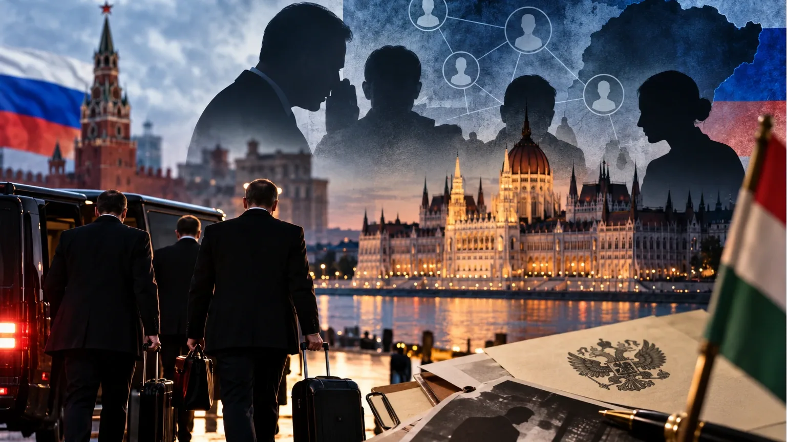 Az orosz diplomáciai jelenlét és a magyar nemzetbiztonság kapcsolatát bemutató illusztráció.