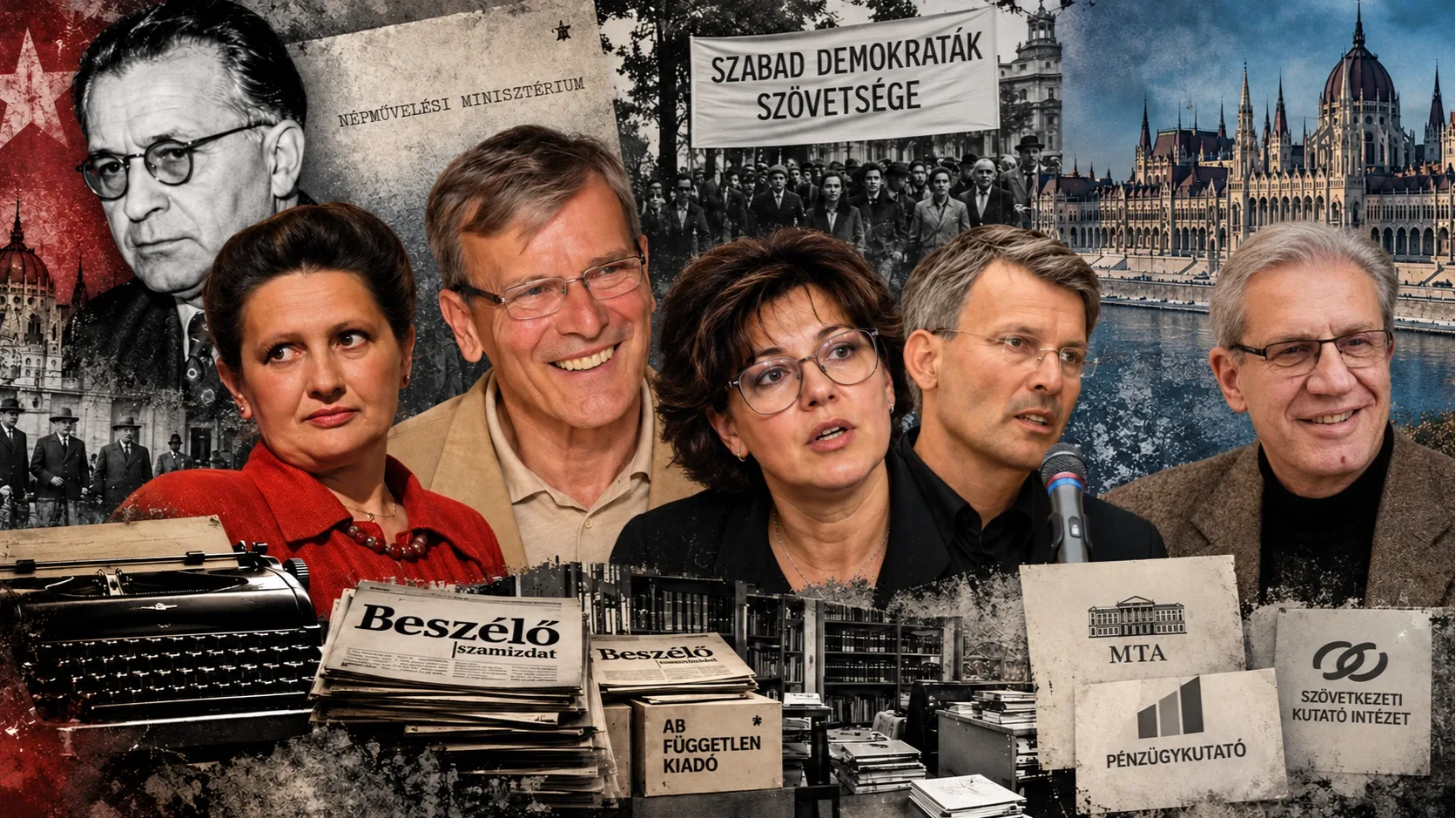 Révai Józsefet, Demszky Gábort, Hodosán Rózát és Magyar Bálintot bemutató montázs a magyar politikai és értelmiségi kapcsolati hálóról, szamizdat- és intézményi utalásokkal.
