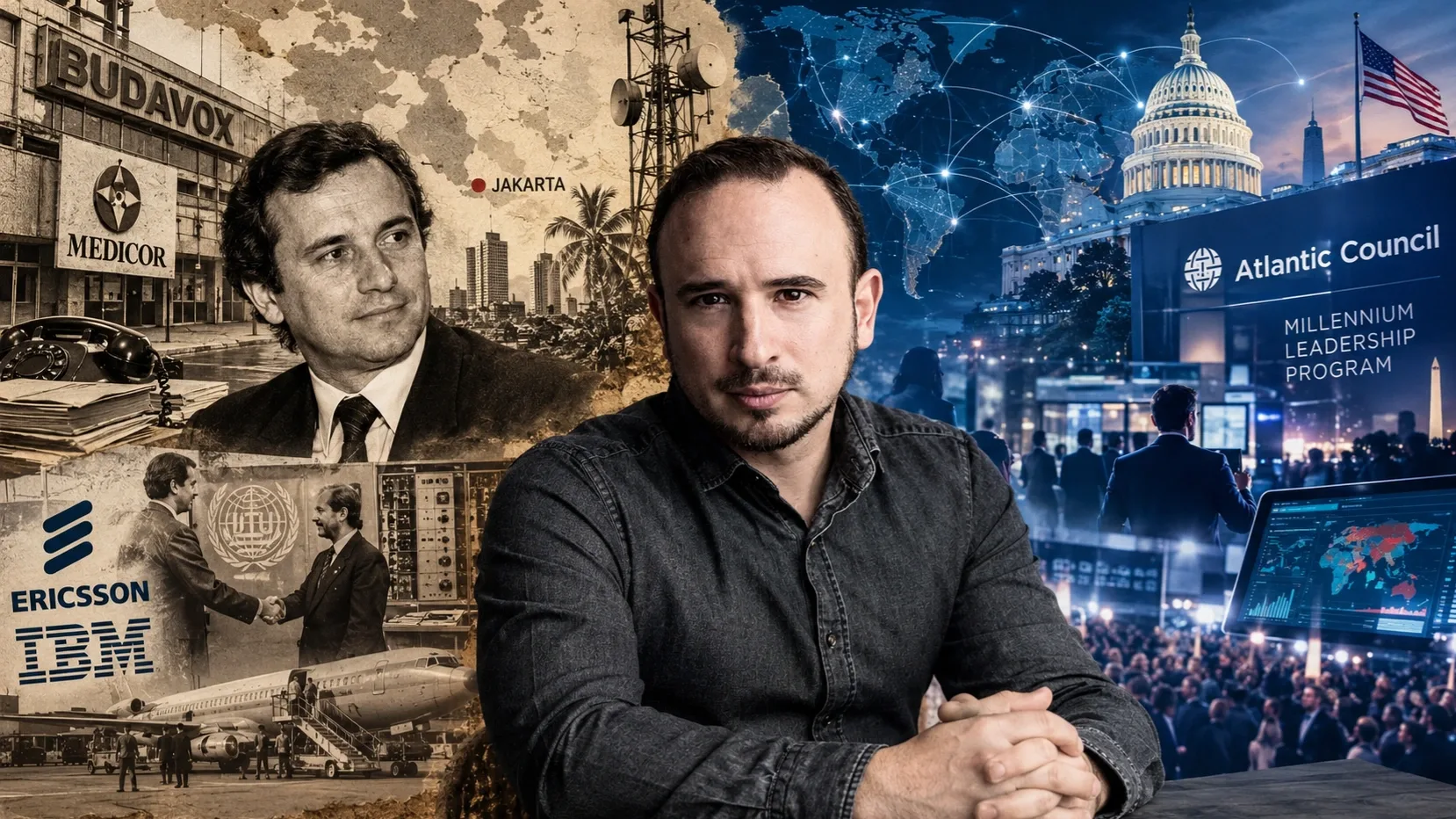 Dorosz Dávid és Dorosz Lajos pályaívét bemutató illusztráció a Budavoxtól az Atlantic Councilig